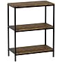 Brooklyn 3 Tier Bookcase, Dark Wood