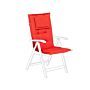 Garden Chair Cushion Red Polyester Seat Backrest Pad Modern Design Outdoor Pad