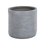 Plant Pot Grey Fibre Clay Round 42x42x41 Cm Weather Resistant Beliani