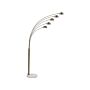 Floor Lamp Gold Colour Chromed Metal 210 Cm Adjustable 5 Lights