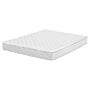 Double Sided Mattress White Fabric Eu King Size Medium Hard