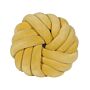 Knot Cushion Yellow Velvet 30 X 30 Cm Tied-up Plushy Decorative