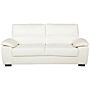 Sofa Cream 3 Seater Faux Leather