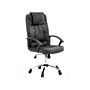 Massage Executive Chair Black Faux Leather Swivel Adjustable Reclining