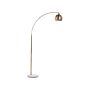 Floor Lamp Brass Colour Metal 210 Cm Adjustable Lampshade