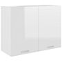 Vidaxl Hanging Cabinet High Gloss White 80x31x60 Cm Engineered Wood