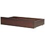 Set Of 2 Bed Storage Drawers Dark Pine Wood Underbed Boxes With Wheels