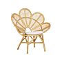 Peacock Chair Beige Rattan Cotton Seat Pad Garden