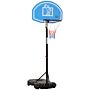 Homcom Adjustable Basketball Hoop And Stand, With Wheels And Weight Base Blue