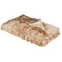 Bedspread Light Brown Soft Fabric 150 X 200 Cm Faux Fur Blanket