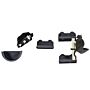 Pawhut 4pcs Wall-mounted Cat Shelves W/ Scratching Post, Hammock, Nest - Dark Grey