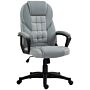 Homcom Faux Leather Office Chair - Grey