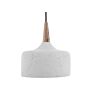 Pendant Lamp White Gypsum Modern Ceiling Light Beliani