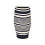 Storage Basket Cotton White And Black Braided Laundry Hamper Fabric Bin