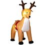 Homcom 1.8m Christmas Inflatable Reindeer With Led Lights Xmas Deer Decoration Blow Up Decor For Holiday Outdoor