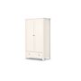 Maine 2 Door Combination Wardrobe - Surf White