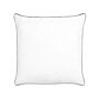 Bed Pillow White Japara Cotton 80 X 80 Cm Polyester Filling High Profile Satin Piping Soft