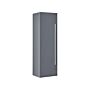 Bathroom Wall Cabinet Grey Mdf 132 X 40 Cm With 4 Shelves Wall Mounted