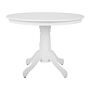 Dining Table White Rubberwood Ø 100 Cm Round Vintage Beliani