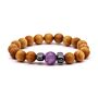 Cedarwood Third Eye Chakra Bangle With Amethyst