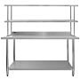 Kukoo 6ft Catering Bench With Double Over-shelf