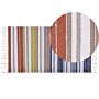 Area Rug Multicolour 80 X 150 Cm Synthetic Material Decorative Tassels