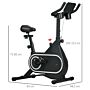 Sportnow Magnetic Indoor Cycling Bike, Exercise Bike With Silent Flywheel, Lcd Display, Tablet Holder, Comfortable Seat