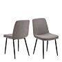 Becca Dining Chair In Light Brown Set Of 4