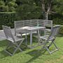 Vidaxl 4 Piece Bistro Set Solid Acacia Wood Grey