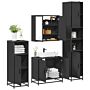 Vidaxl 4 Piece Bathroom Furniture Set Black Engineered Wood