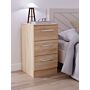 Devon 3 Drawer Bedside Cabinet In Bardolino Oak