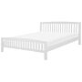 Bed Frame White Solid Wood Eu Super King Size 6ft Slatted With Headboard Footboard