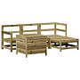 Vidaxl 5 Piece Garden Sofa Set Impregnated Wood Pine