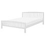 Bed Frame White Solid Wood Eu Super King Size 5ft3 Slatted With Headboard Footboard