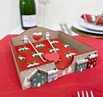 Christmas House Napkin Holder 18cm