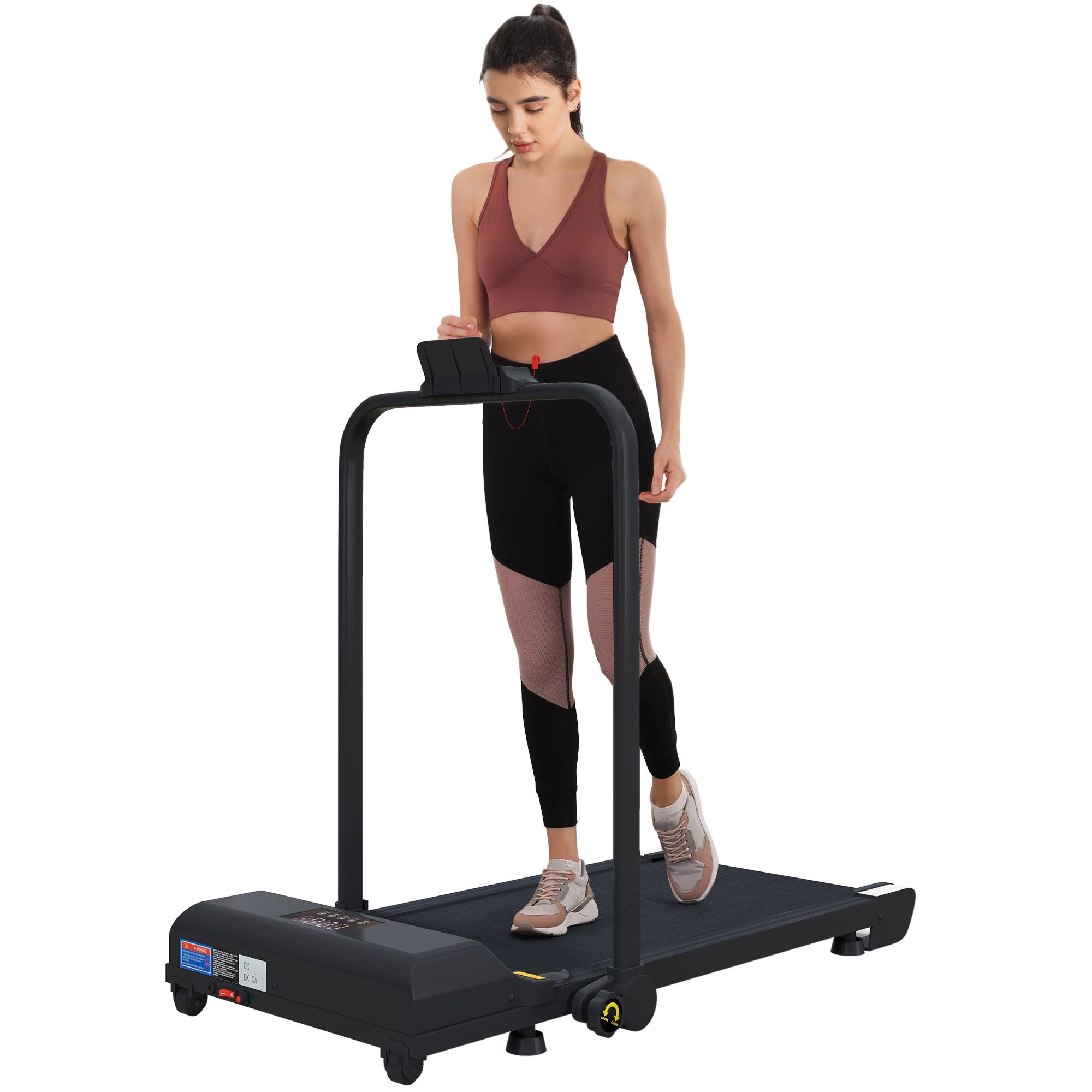 Homcom 2.5hp Walking Pad Treadmill, Folding Under Desk Treadmill Walking Machine, 1-10km/h, With Remote Control