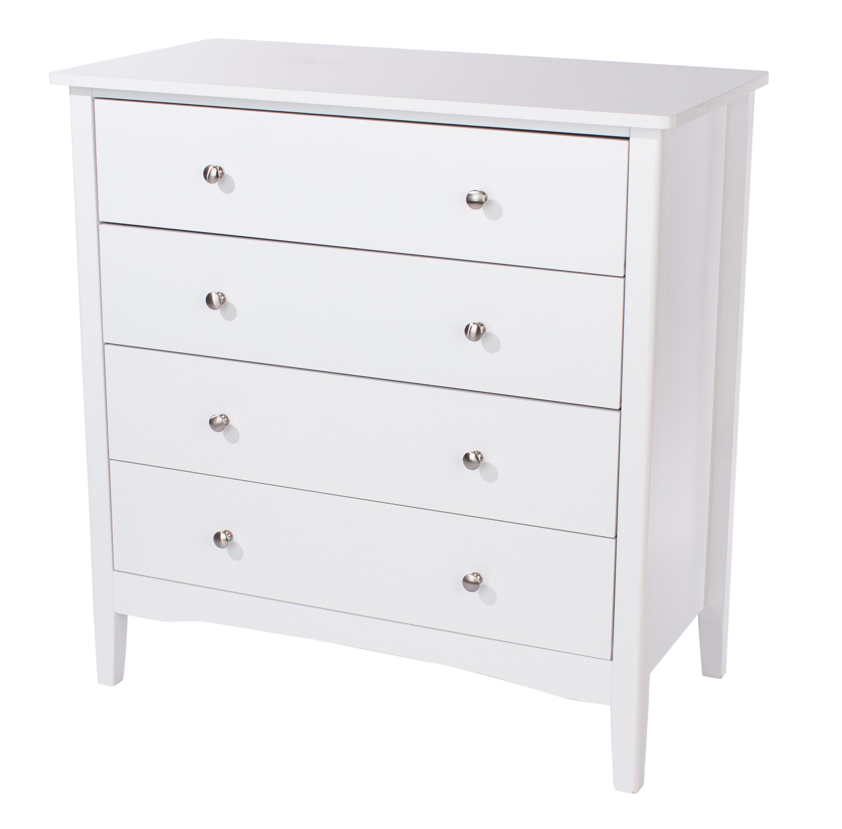 Como White 4 Drawer Chest