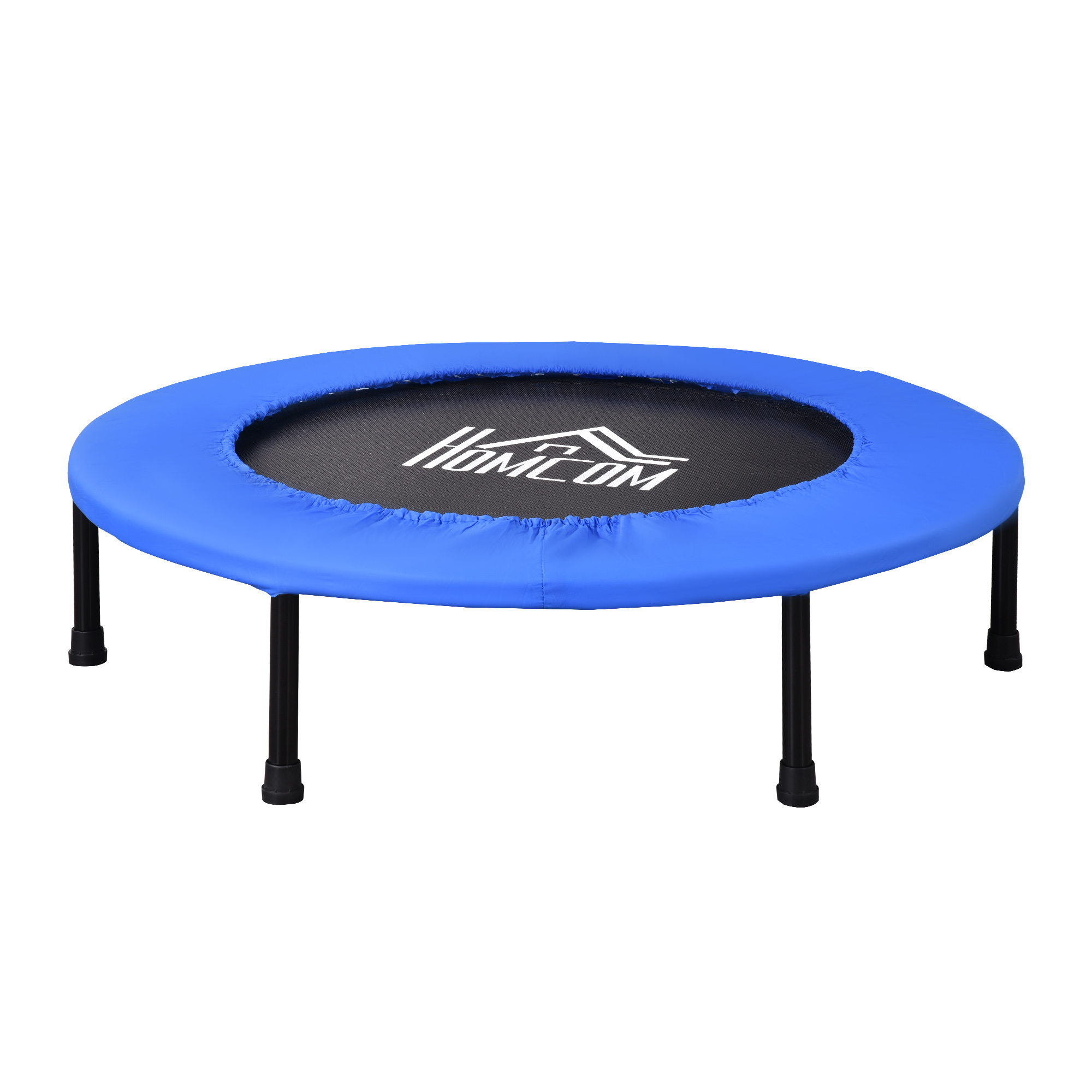 Homcom Trampoline Aerobic Rebounder Fitness Round Jumper 91cm, Compact, W/ Sponge Edge, Blue