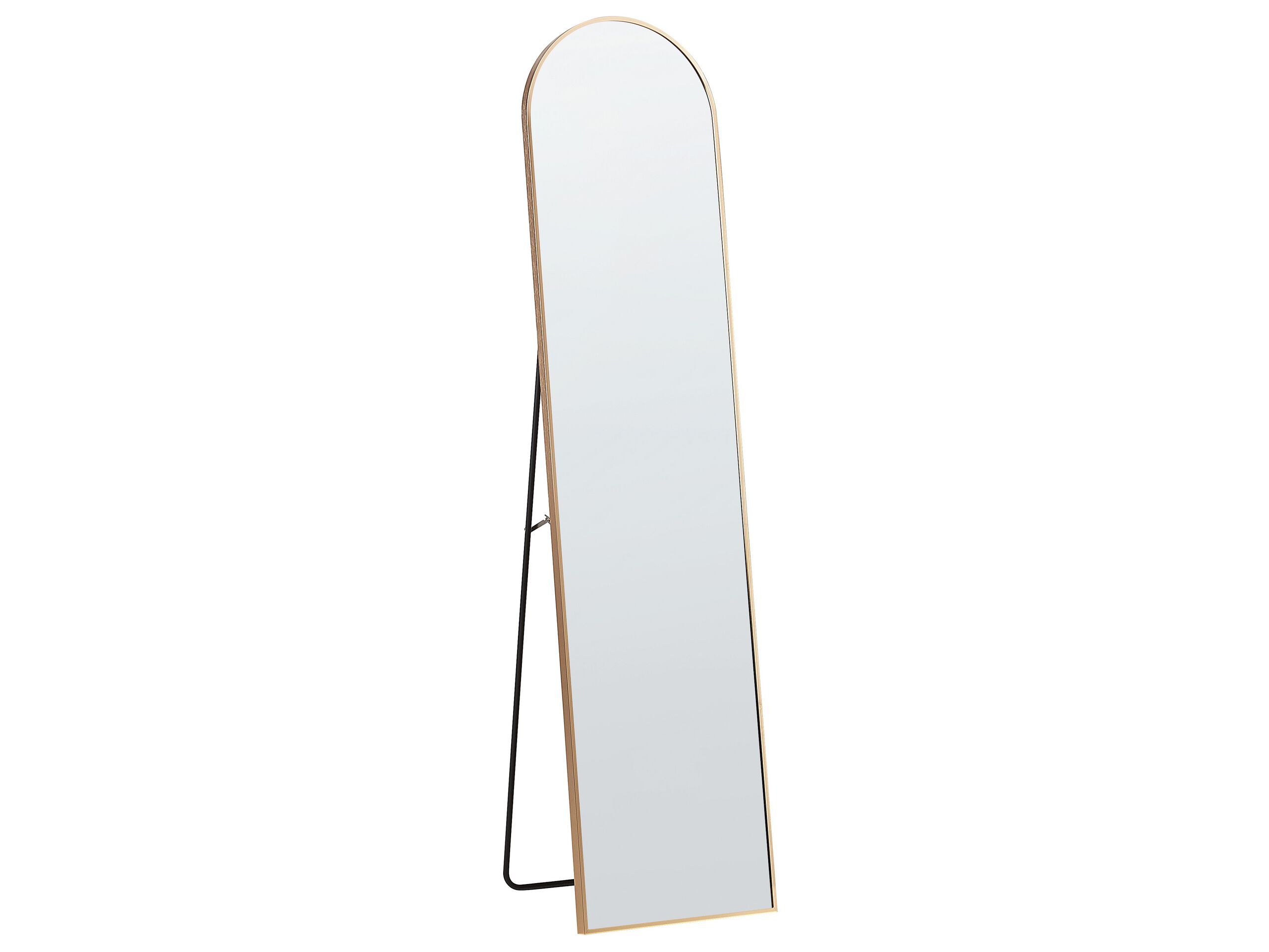 Standing Mirror Gold Metal Frame 36 X 150 Cm With Stand Modern Design Framed Full Length