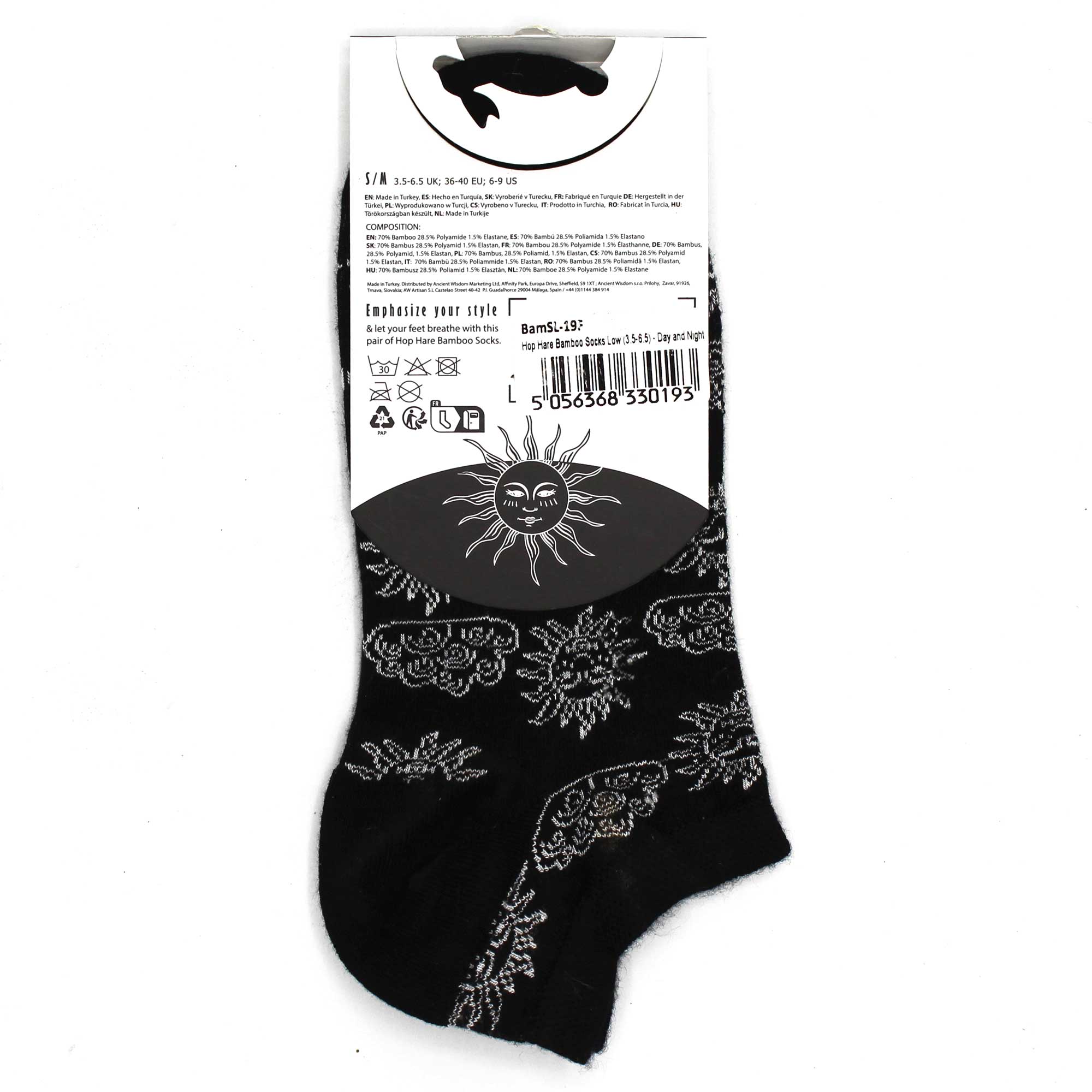 M/l Hop Hare Bamboo Socks Low (7.5-11.5) – Day And Night