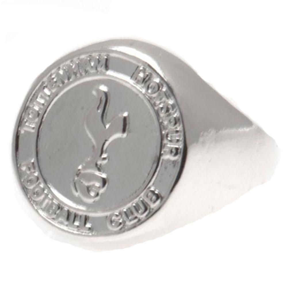 Tottenham Hotspur Fc Silver Plated Crest Ring Medium