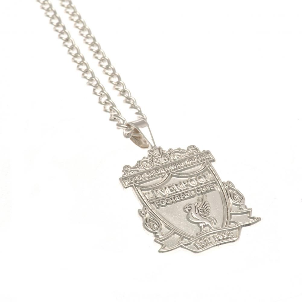 Liverpool Fc Silver Plated Pendant og Chain Xl
