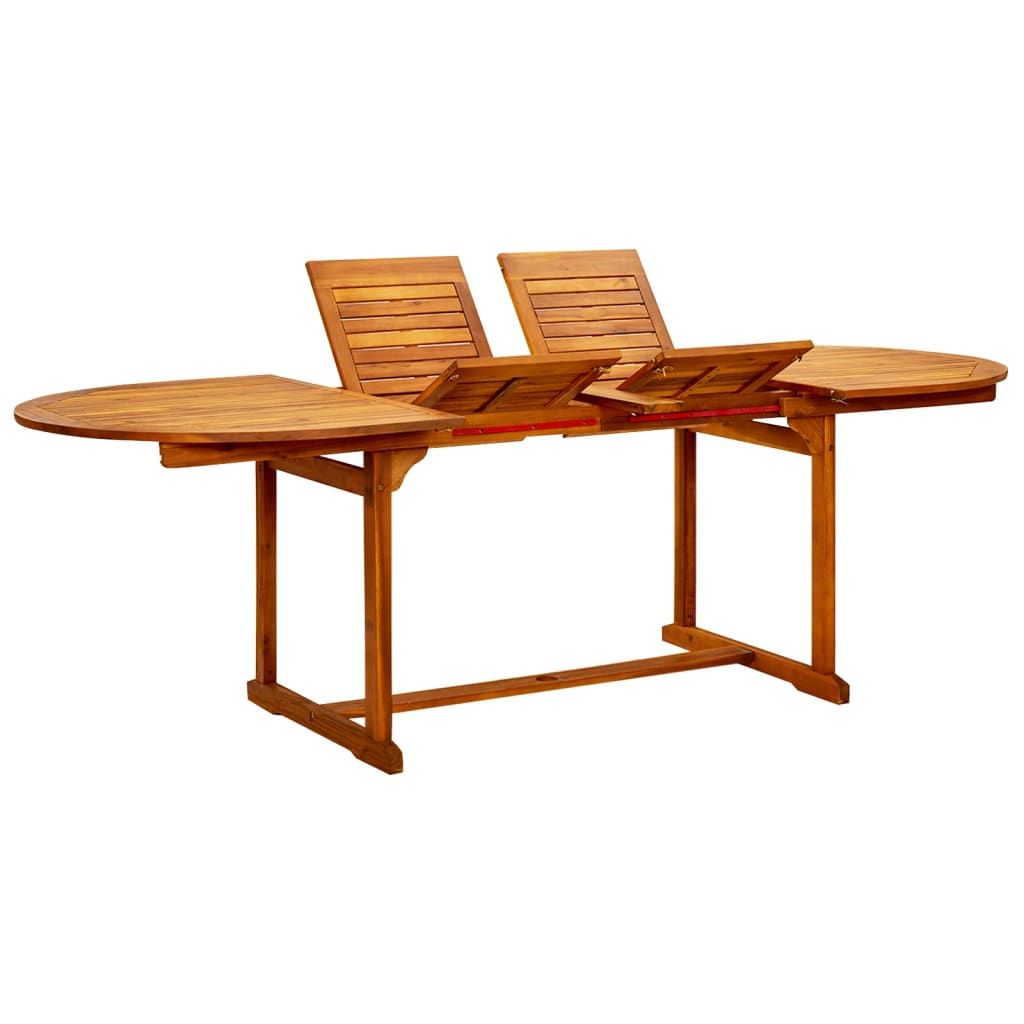 Vidaxl Garden Dining Table (160-240)x100x75 Cm Solid Acacia Wood