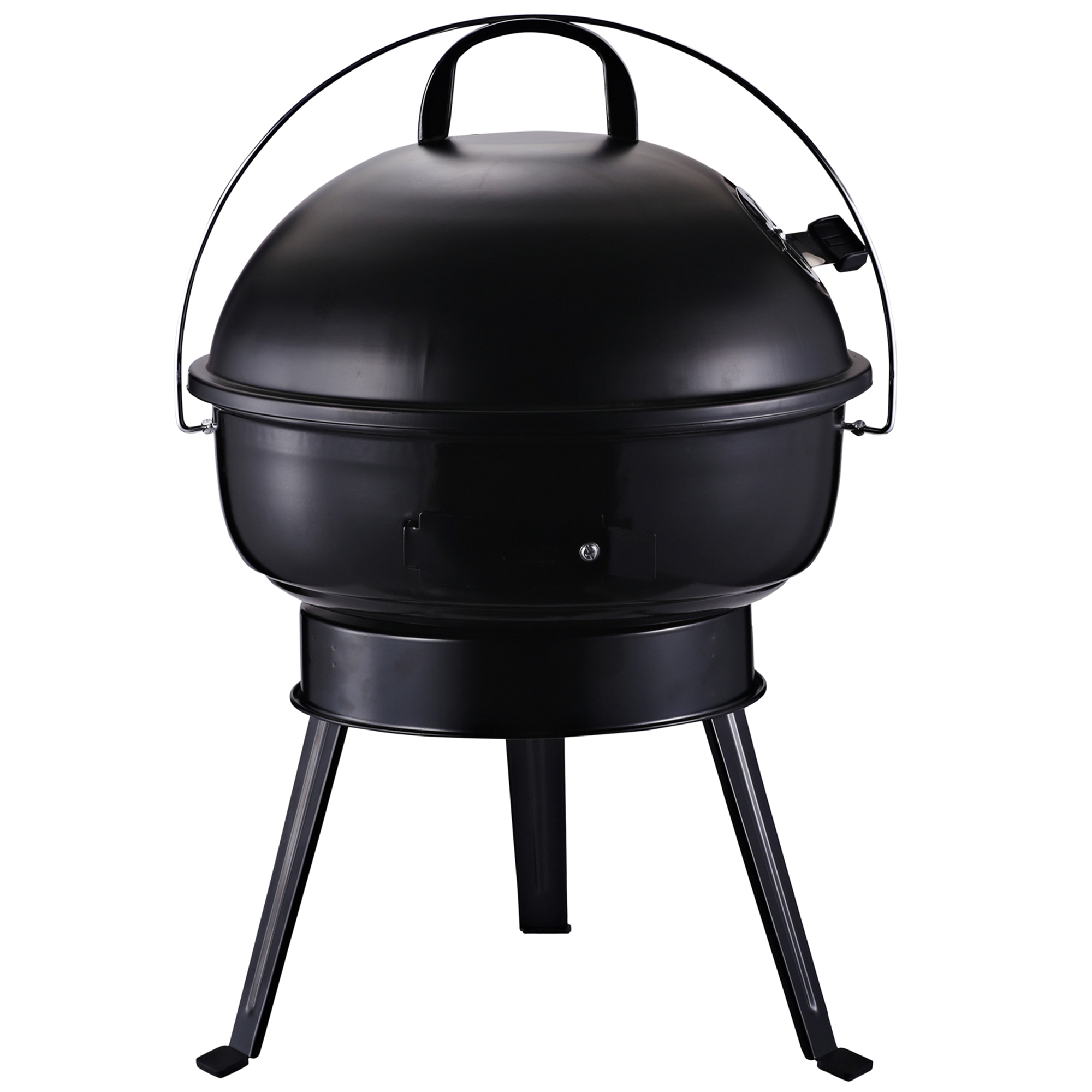 Outsunny Charcoal Bbq Charcoal Grill Metal Portable Tripod Grill Black
