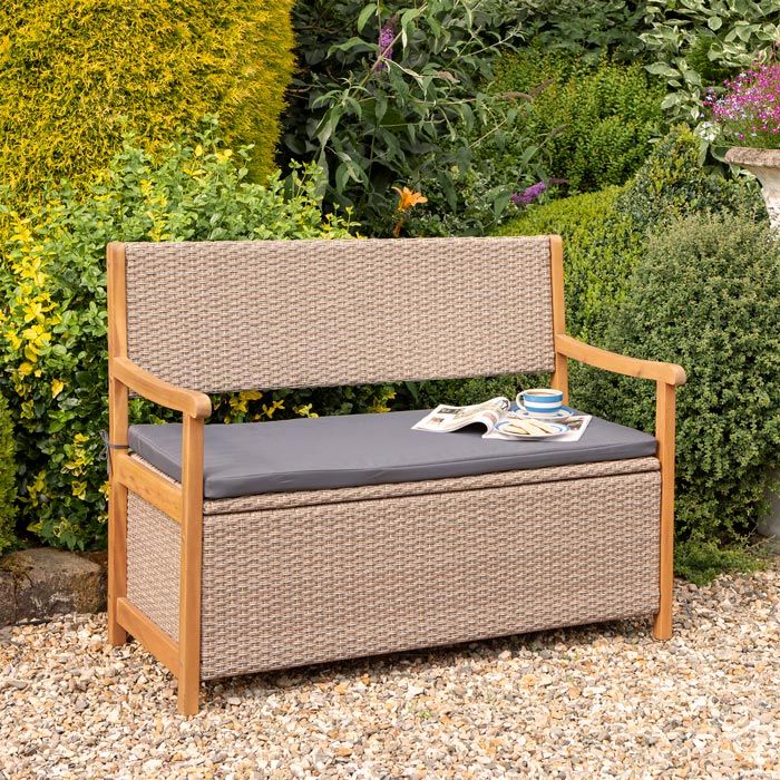 Alderley Rattan Storage Bench - Natural