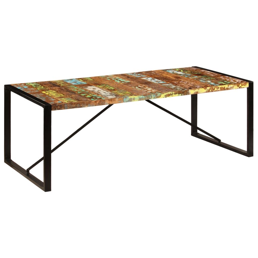 Vidaxl Dining Table 220x100x75 Cm Solid Reclaimed Wood